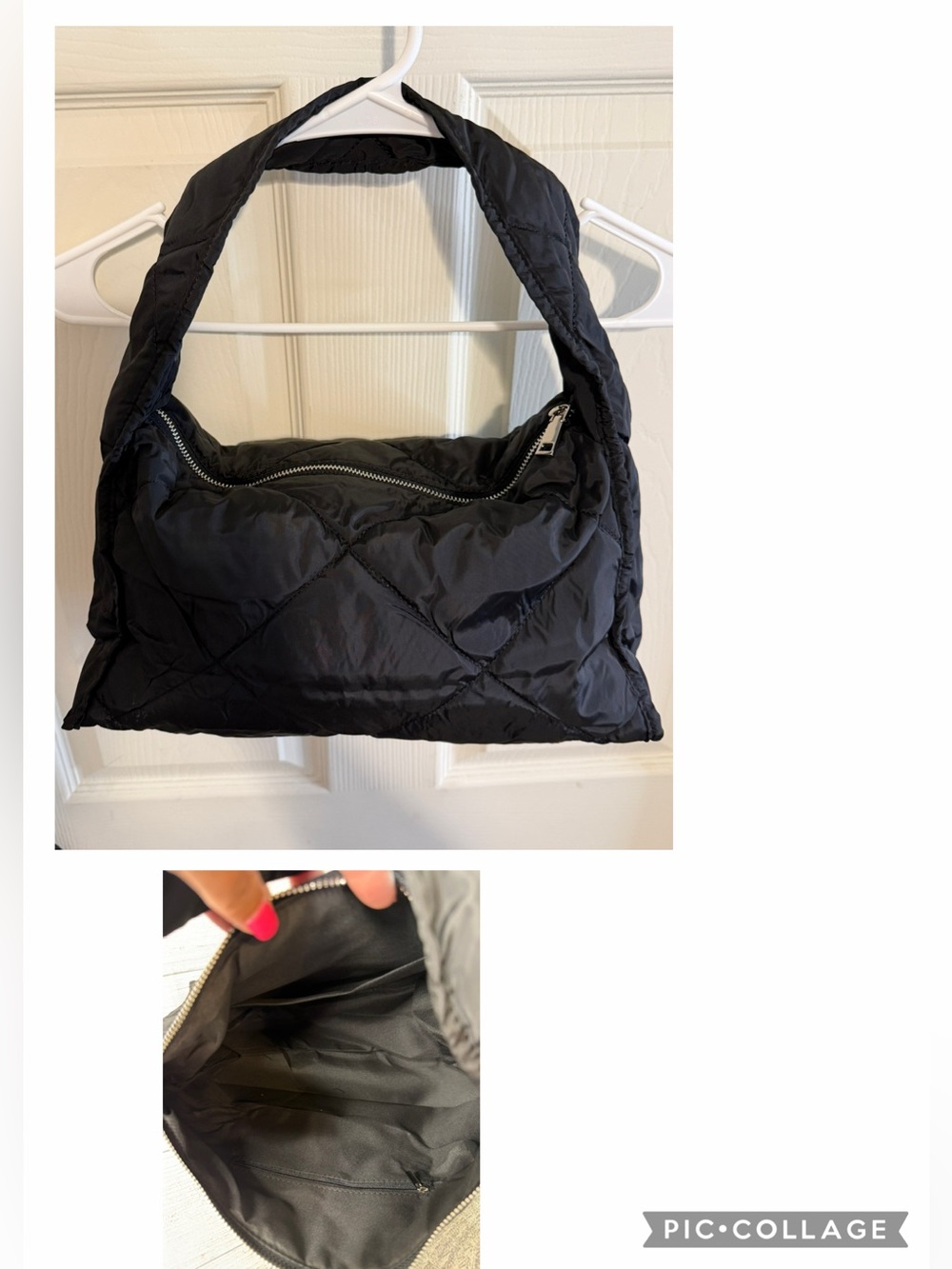 Puffed Quilted Tote Bag/Purse 13x9 Shoulder Bag